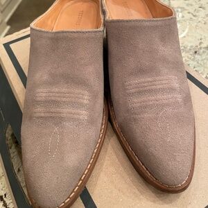 Tecovas The Sophie Gray Suede Mule - Size 8.5